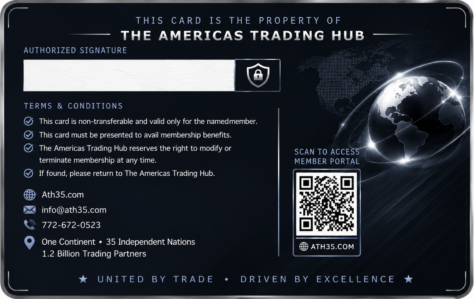 ORGANIZATION Membership Card Back